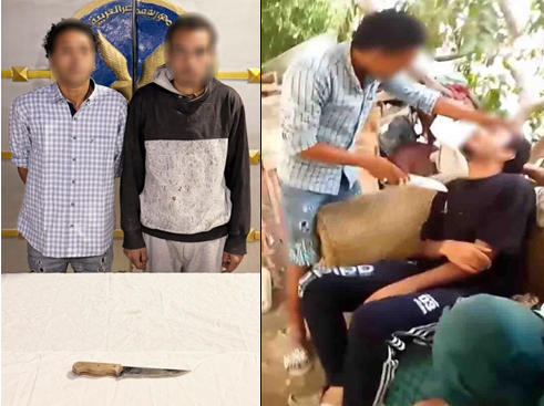 ضبط عاملين ببنى سويف بعد تداول فيديو يظهر مزاحًا بسلاح أبيض
