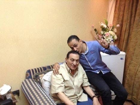 الغندور مع الرئيس الراحل مبارك&nbsp;