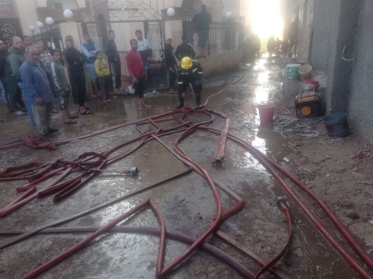 حريق يلتهم شقة بعزبة أبو عمار في الغربية