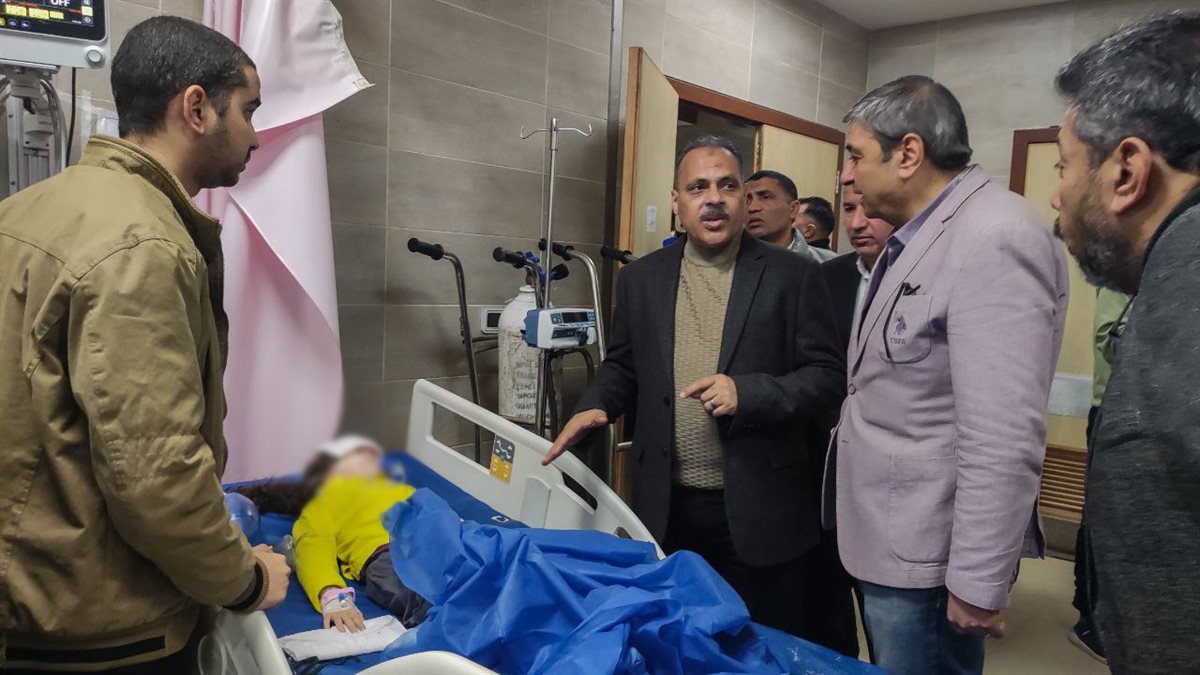 محافظ الشرقية يطمئن على مصابي الحادث،فيتو