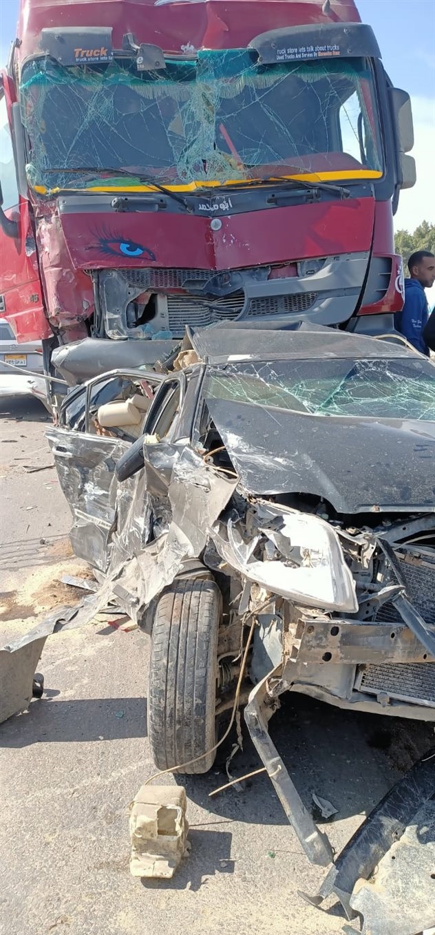 تصادم 13 سيارة بصحراوي الإسكندرية وتعطل حركة المرور
