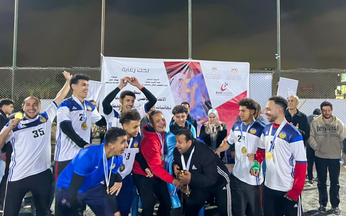 منتخب جامعة طنطا لكرة القدم الخماسي يحصد ذهبية دوري الجامعات