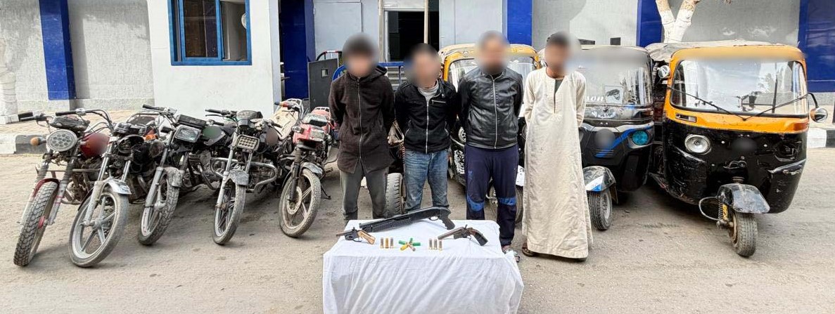 القبض على تشكيل عصابى لسرقة الدراجات النارية بالمنيا&nbsp;