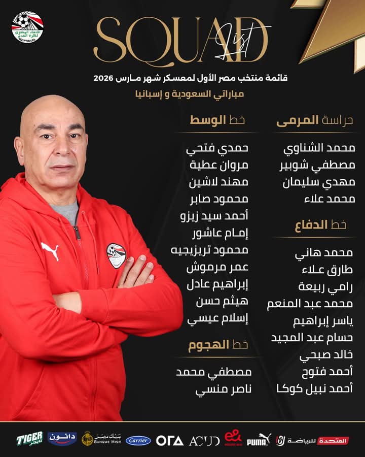 قائمة منتخب مصر بمعسكر مارس، فيتو
