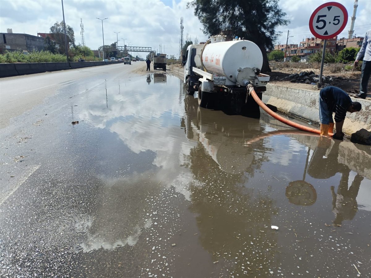 رفع مياة الامطار من &nbsp;الطريق الزراعي، فيتو&nbsp;