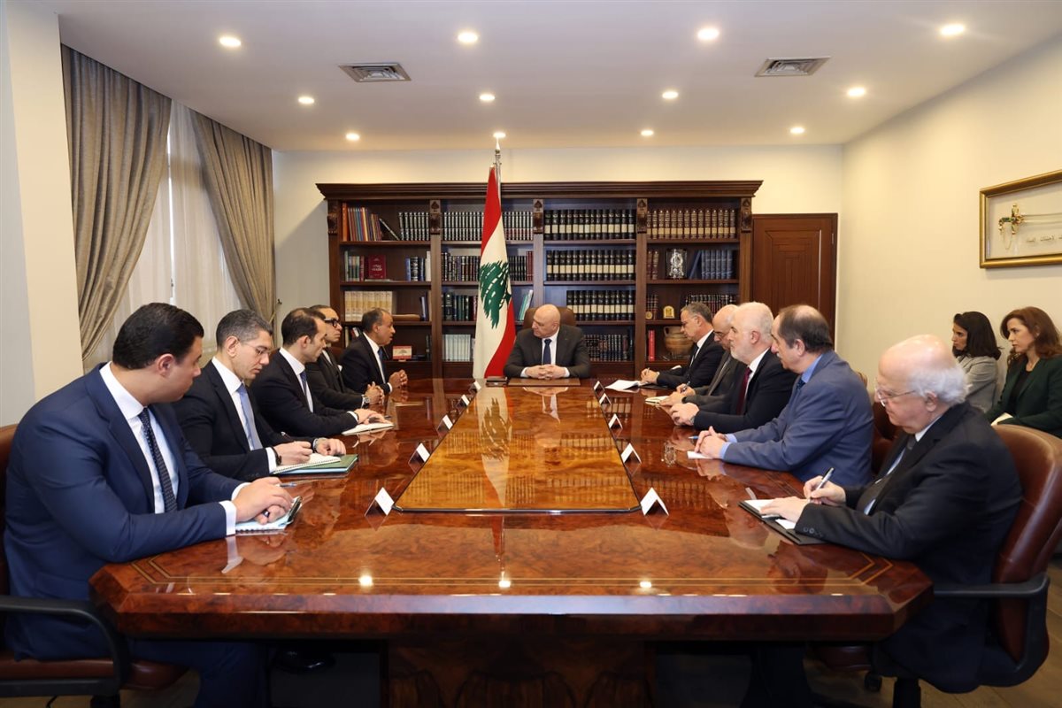 لقاء وزير الخارجية مع الرئيس جوزاف عون رئيس الجمهورية اللبنانية