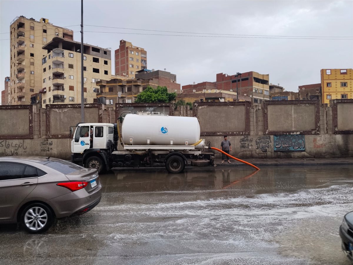 رفع تجمعات مياة الامطار بالقليويبة، فيتو