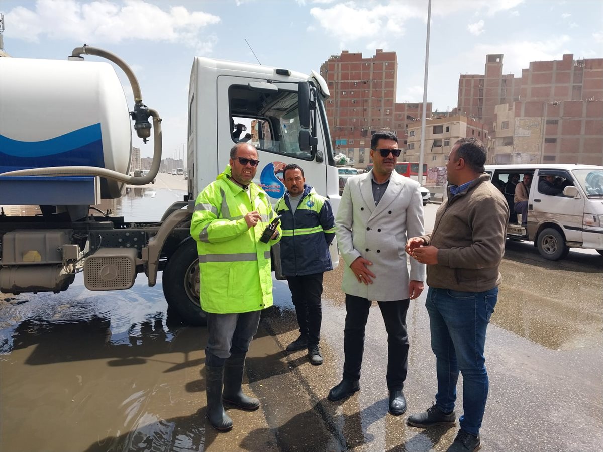 متابعة رفع اثار الامطار بالقليويية، فيتو&nbsp;