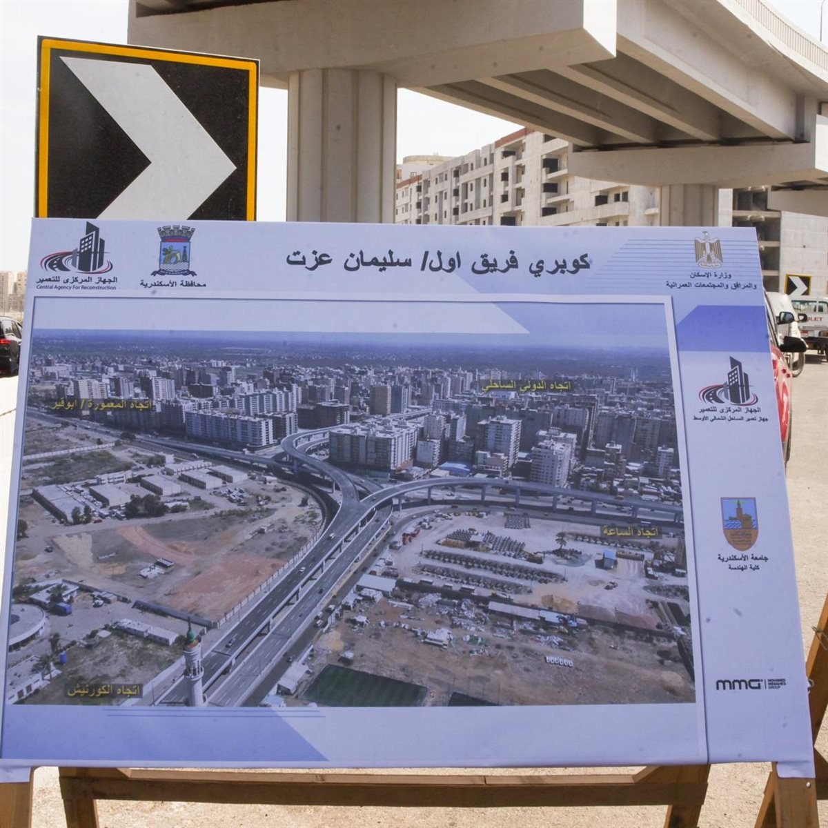 وزيرة التنمية المحلية والبيئة ومحافظ الإسكندرية يتفقدان كوبري الفريق أول سليمان عزت