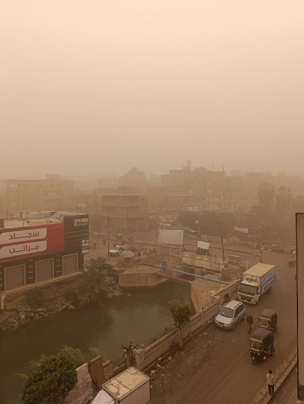 رياح محملة بالأتربة تضرب أرجاء محافظة الدقهلية