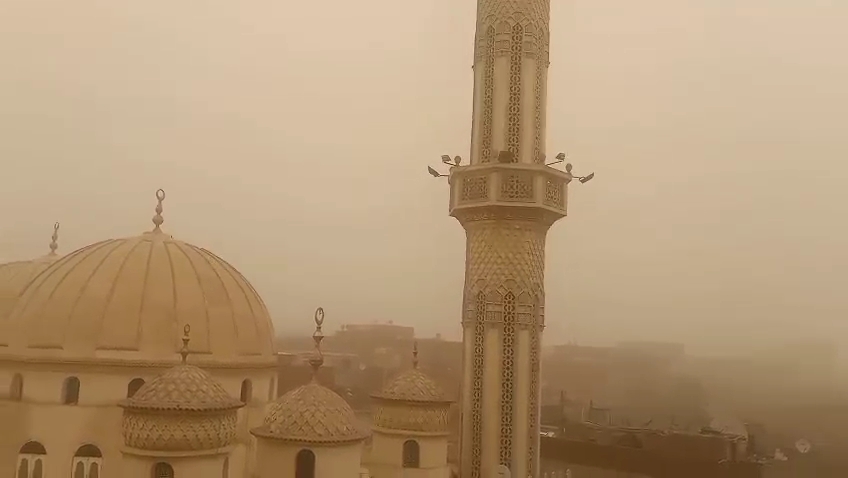 رياح محملة بالأتربة تضرب أرجاء محافظة الدقهلية
