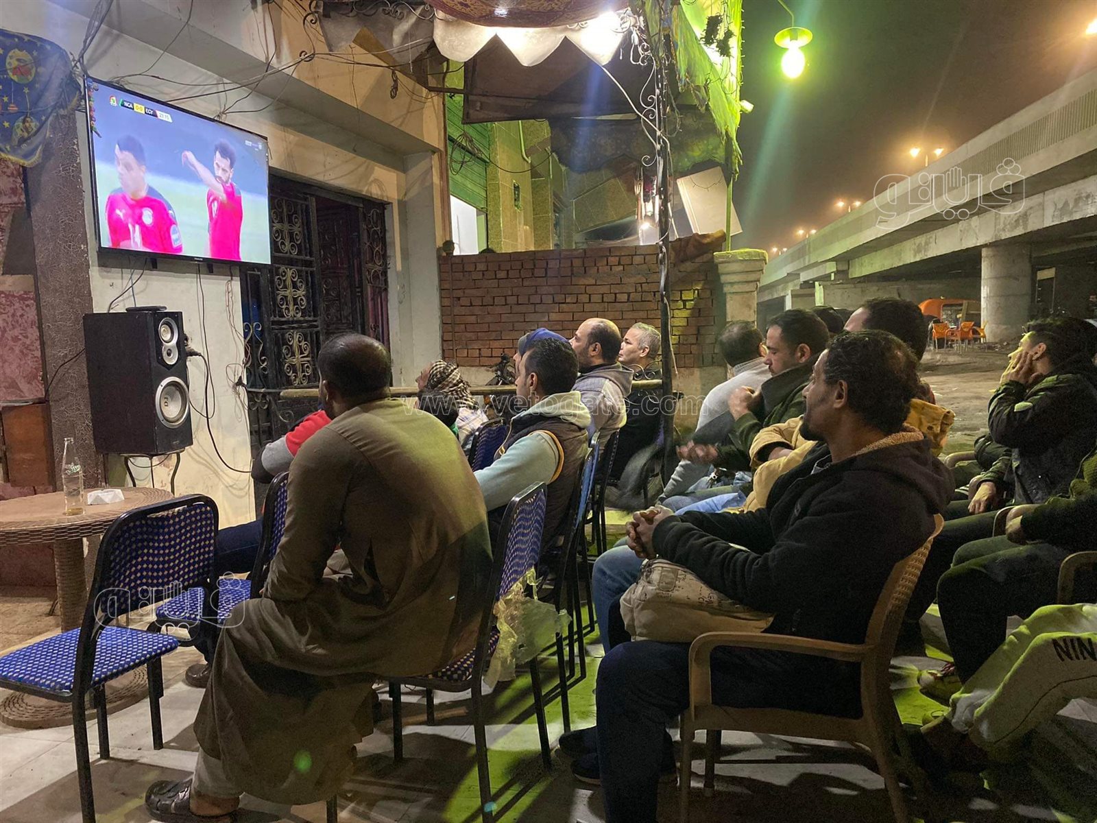 قهاوي المرج كاملة العدد خلال مباراة مصر ونيجيريا (7)