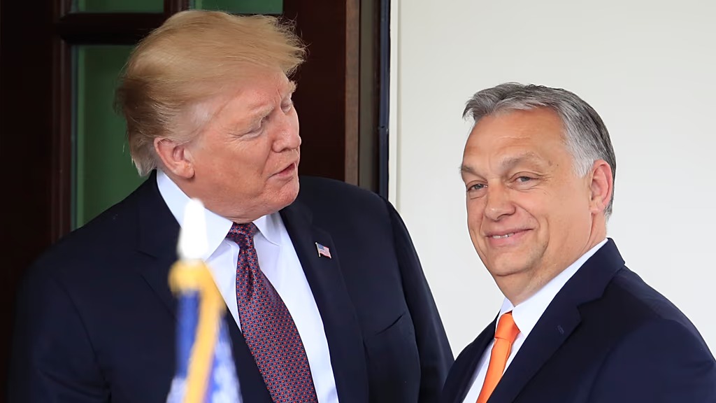 رئيس الوزراء المجري فيكتور أوربان والرئيس الأمريكي دونالد ترامب
