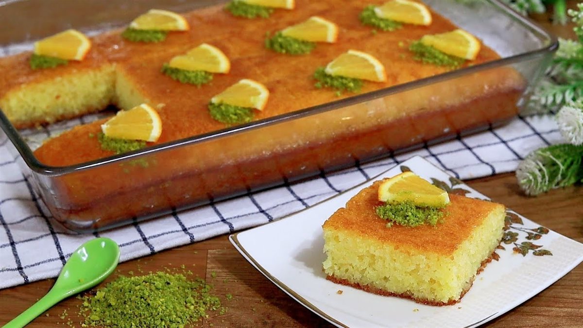 طريقة عمل البسبوسة بالبرتقال&nbsp;