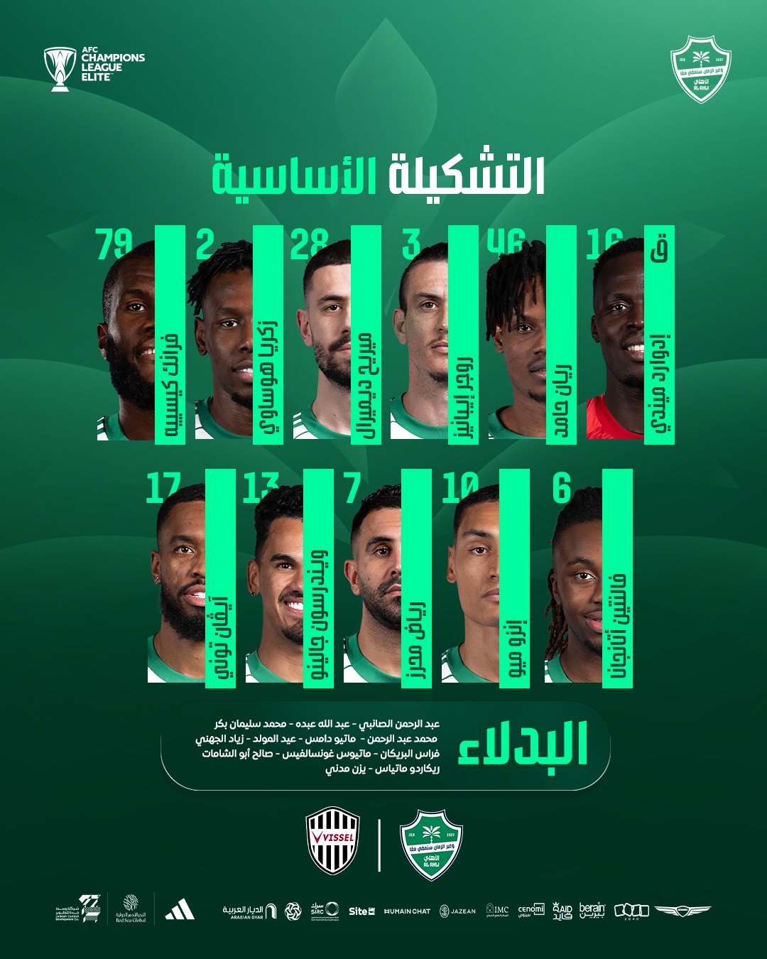 تشكيل أهلي جدة، فيتو