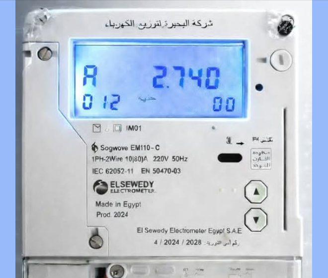 سعر الكهرباء في العداد الكودي الموحد، فيتو