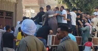 جنازة والد لاعب الزمالك محمد شحاتة بالمنيا، فيتو&nbsp;