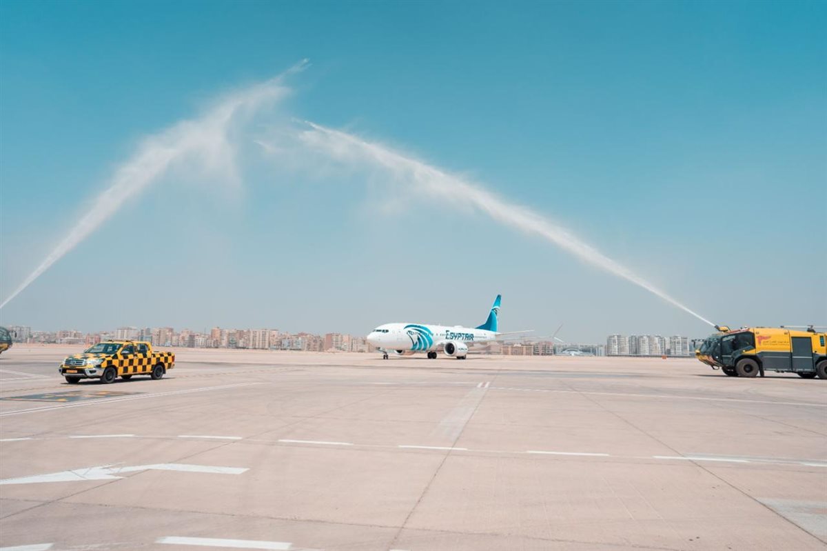 مصر للطيران تستقبل الطائرة الثالثة من بوينج B737-8 MAX