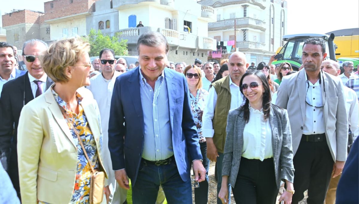محافظ البحيرة تستقبل وزير الزراعة وسفيرة الاتحاد الأوروبي