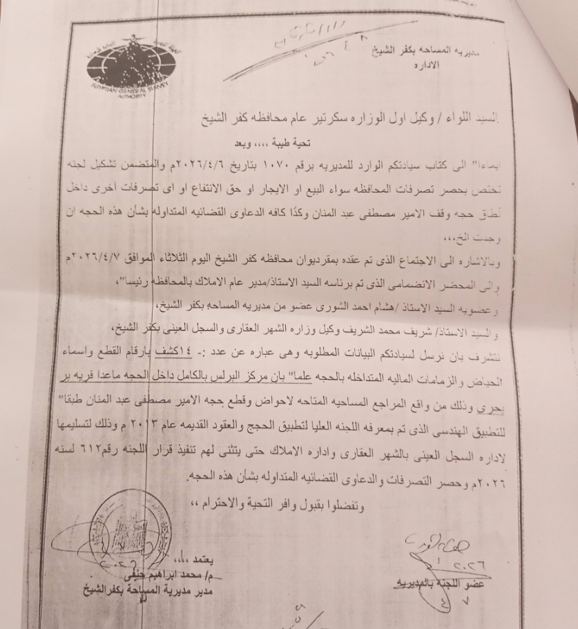 وقف الأمير العثماني في كفر الشيخ، فيتو