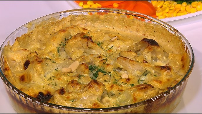 طريقة عمل صينية القرنبيط بالجبنة والزبادي&nbsp;