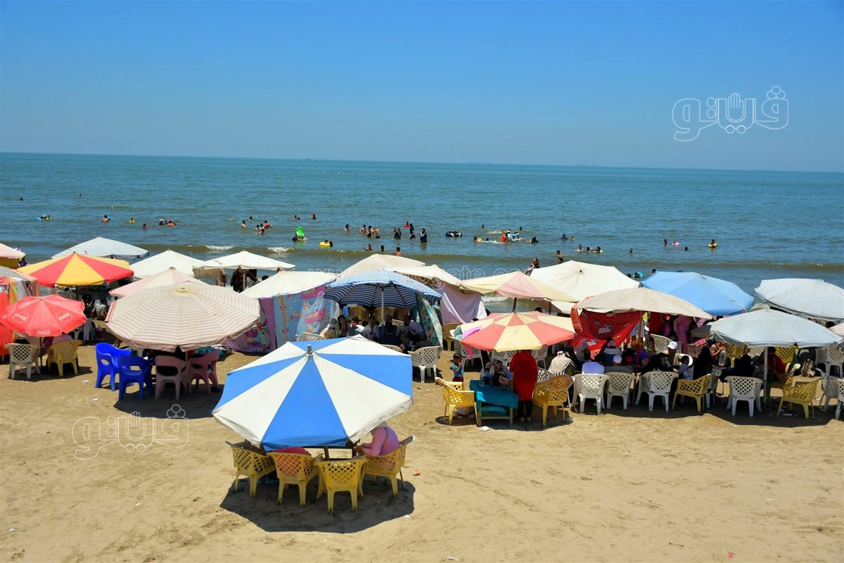 شاطىء بورسعيد في عيد ثالث ايام عيد الاضحى المبارك