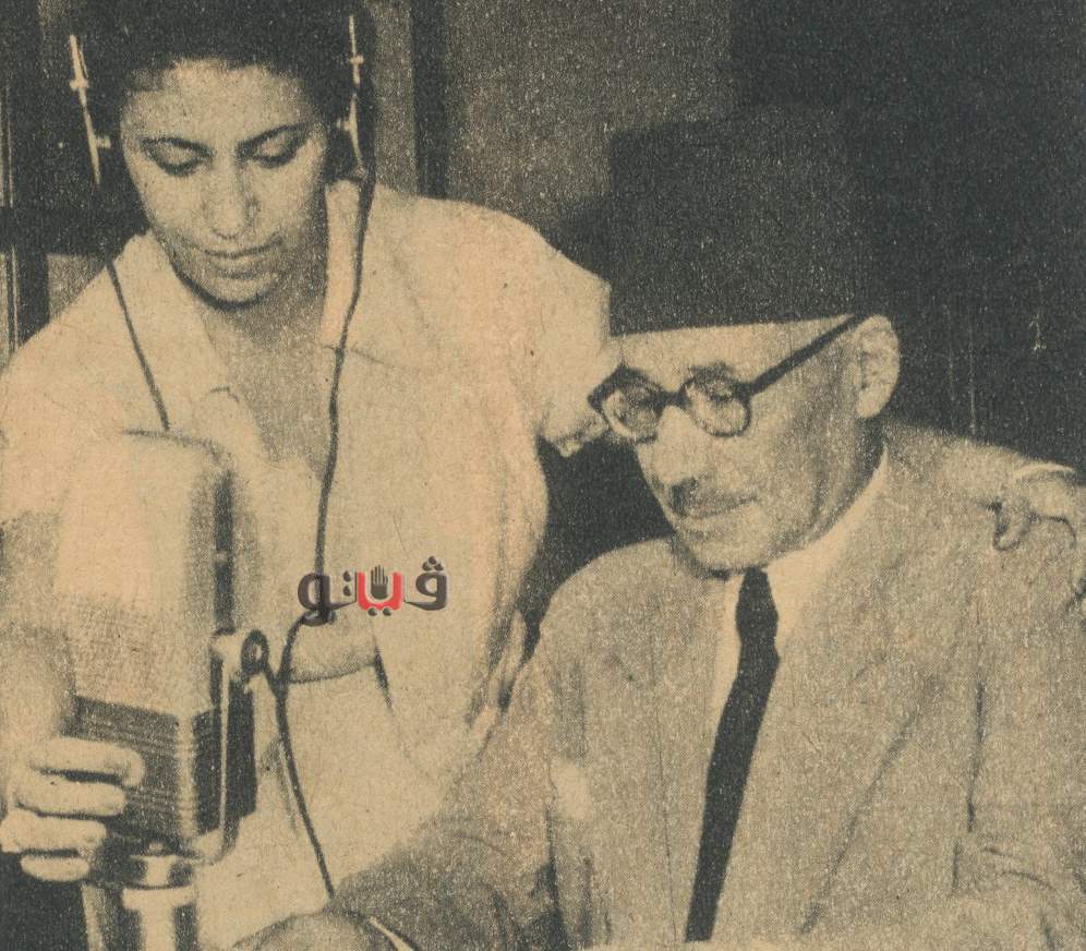صفية المهندس وزوجها بابا شارو&nbsp;