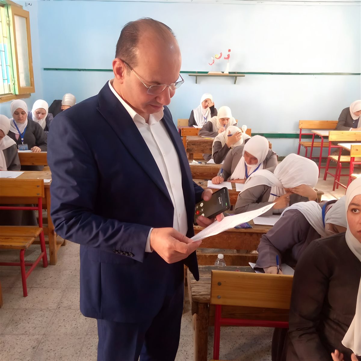 &nbsp;وكيل الصحة بالدقهلية يتفقد لجان امتحانات طلاب المدارس الفنية للتمريض &nbsp;