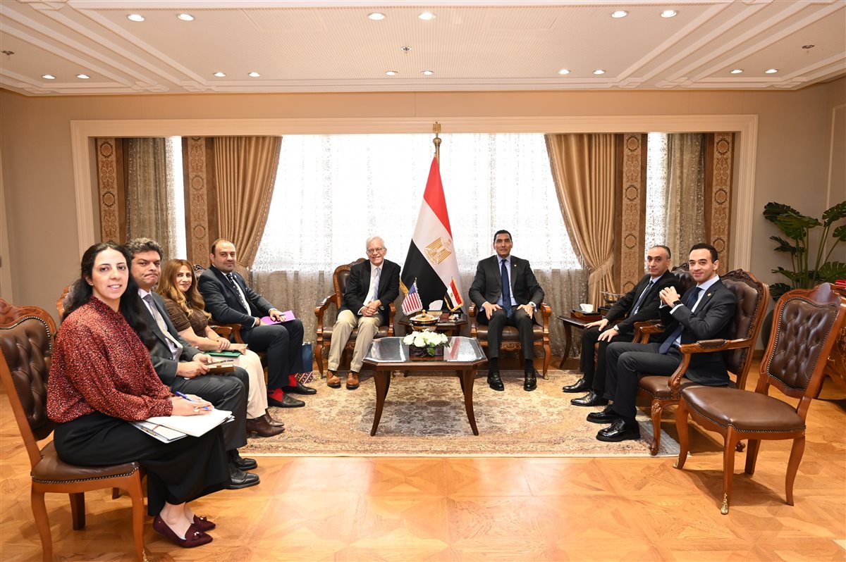 لقاء جوهر نبيل مع السفير الأمريكي&nbsp;