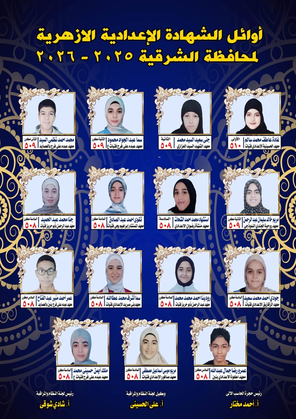 اوائل الإعدادية الأزهرية،فيتو