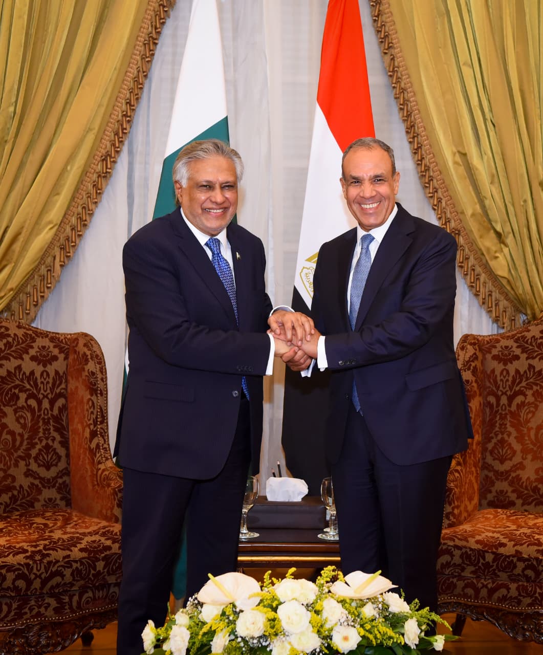 لقاء وزير الخارجية مع نظيره الباكستاني