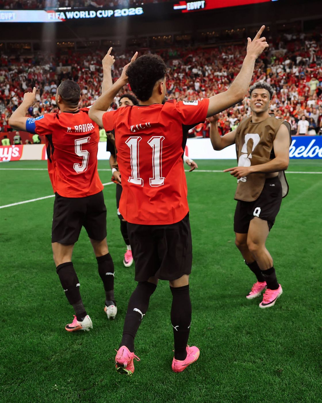 فرحة منتخب مصر بالفوز علي نيوزيلندا، فيتو