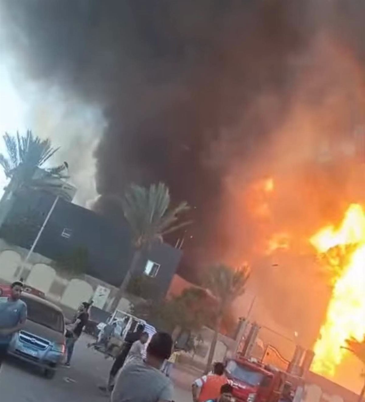 حريق مروع بمصنع دهانات بدمياط الجديدة&nbsp;