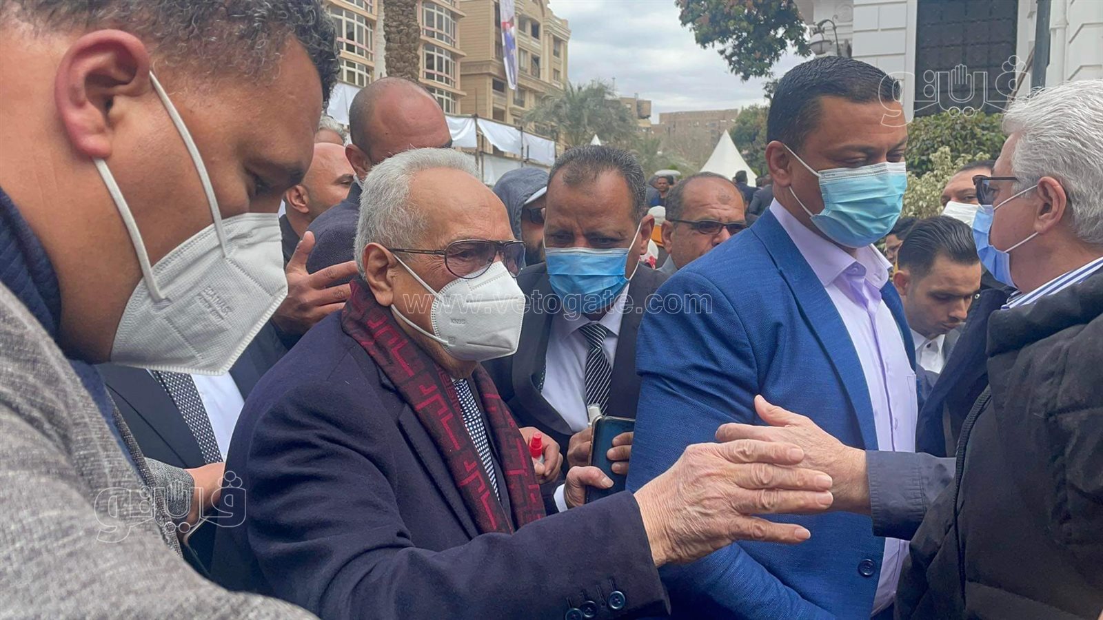 أبو شقة يصل مقار الاقتراع للإدلاء بصوته في انتخابات رئاسة الوفد (9)