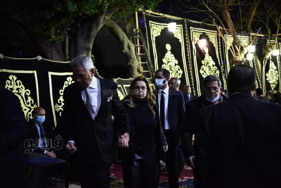 فريد الديب وحسن حمدي في عزاء رجائي عطية (7)