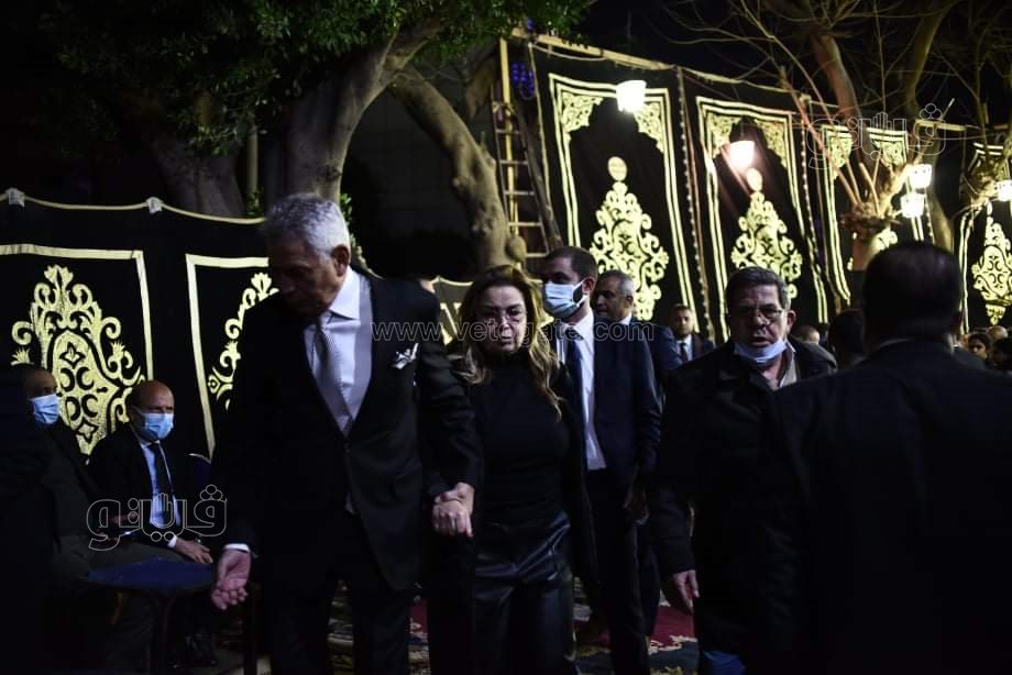 فريد الديب وحسن حمدي في عزاء رجائي عطية (8)