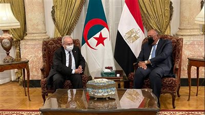 بقصر التحرير.. بدء المباحثات بين وزير الخارجية ونظيره الجزائري