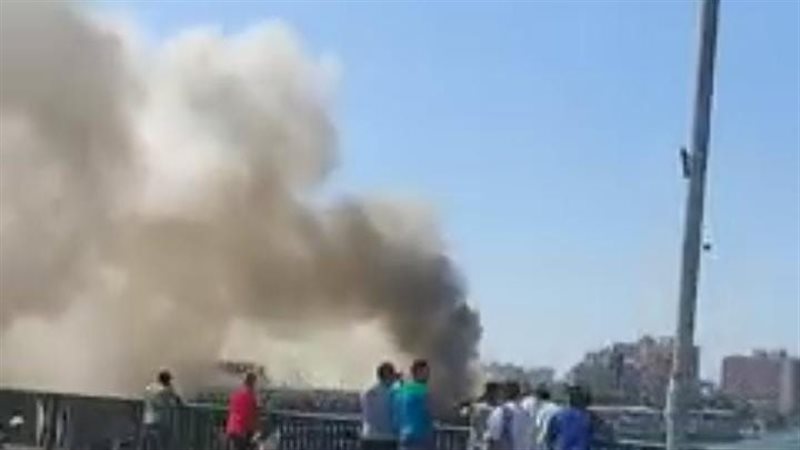 حريق مركب نيلي بالزمالك