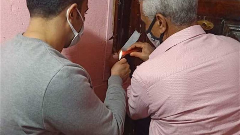 غلق احدى حجرات الدروس
