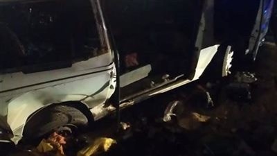 النيابة تستعلم عن حالة المصابين في تصادم سيارتين ميكروباص بطريق المريوطية