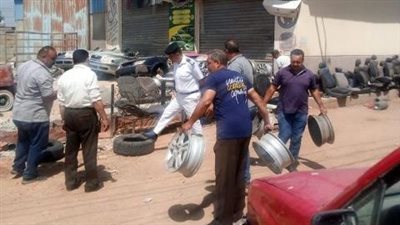 حملة مكبرة لإزالة الإشغالات في بلبيس بالشرقية 