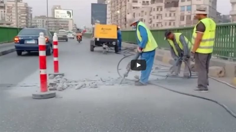 غلق طريق بالجيزة