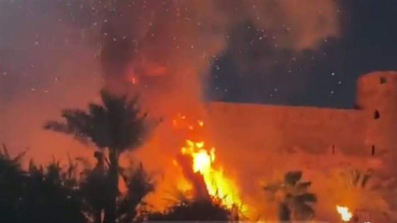 حريق بجوار قلعة صلاح