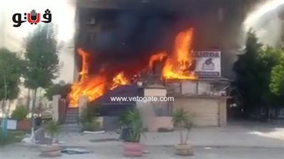 شاهد.. لحظة اندلاع حريق داخل محل أثاث بمدينة نصر