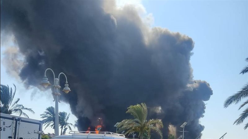 حريق كارفور الاسكندرية