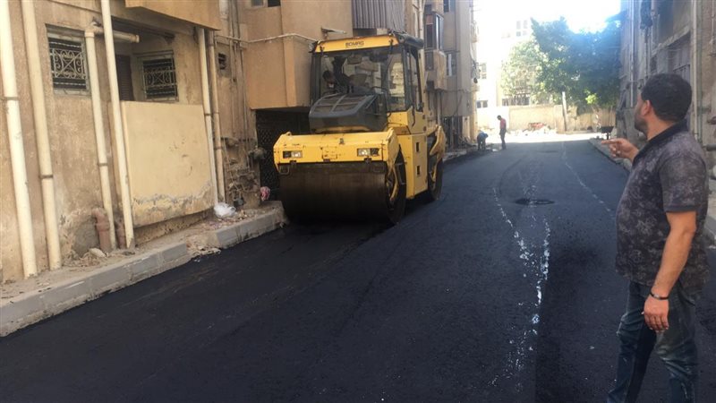 رصف الشوارع بدمياط