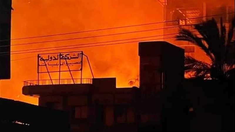 حريق مصنع أثاث بدمياط