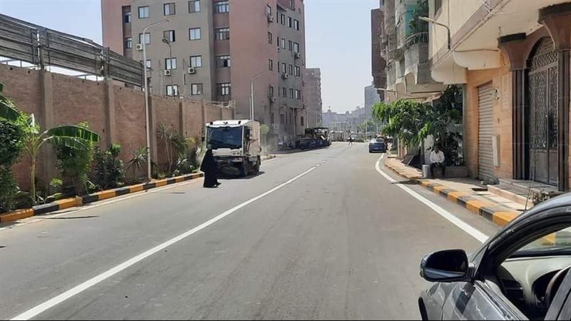 رصف شارع المجزر بالوراق