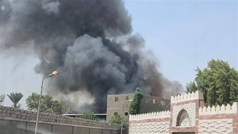 حريق بمصنع قطن بحلوان
