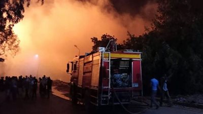 إخماد حريق نشب داخل نادي البولو للخيل فى 6 أكتوبر